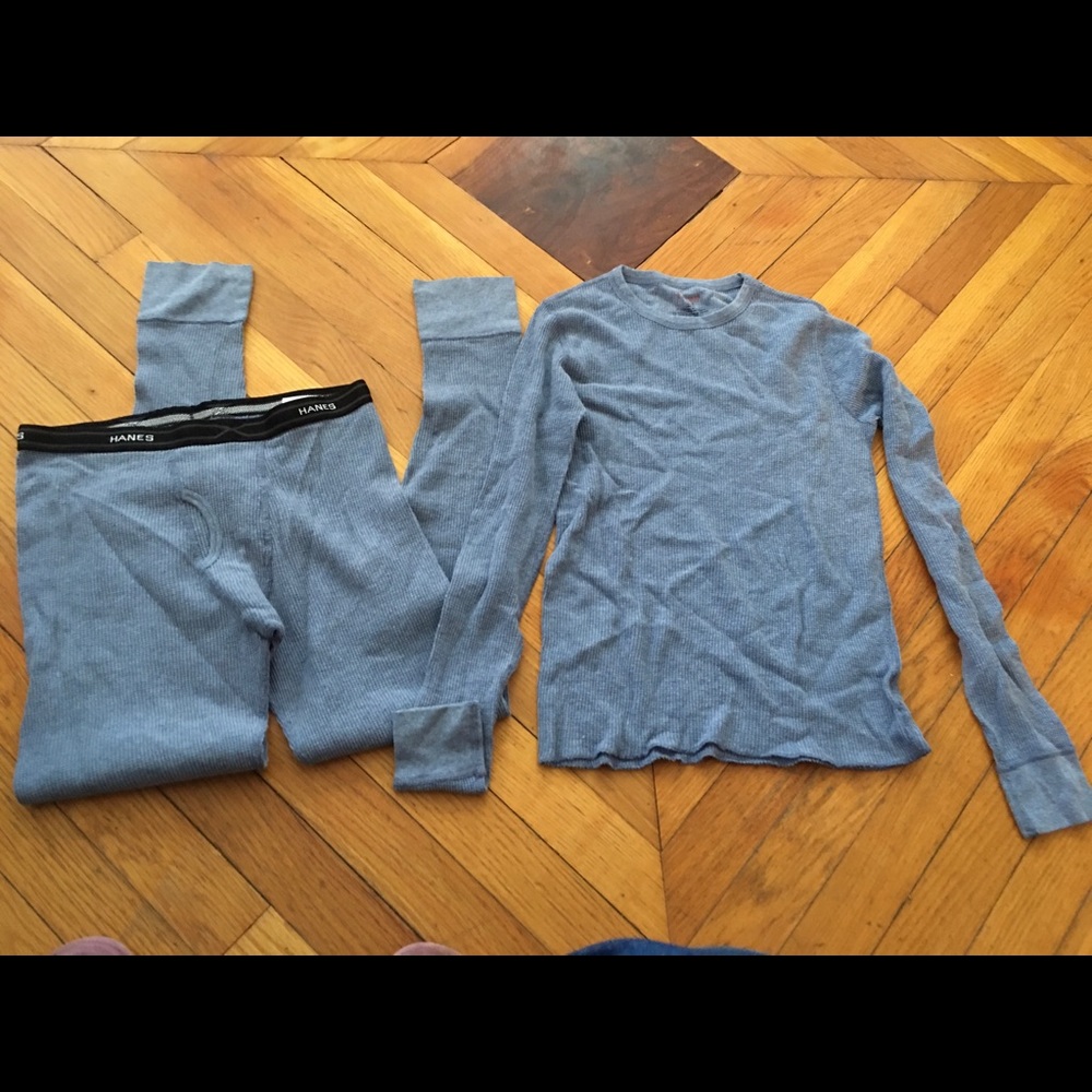 Hanes boys thermal set size large